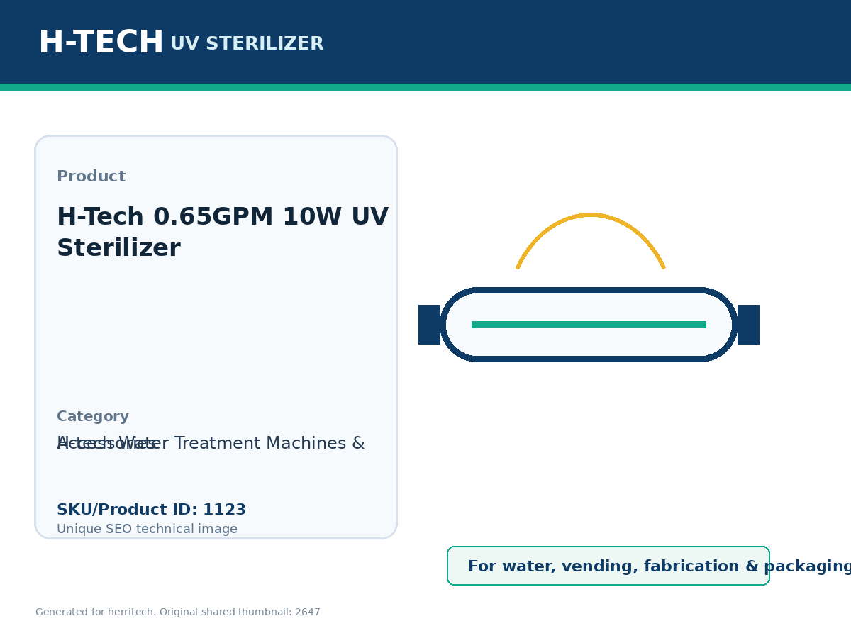 H-Tech 0.65GPM 10W UV Sterilizer