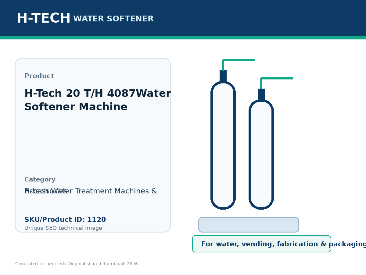 H-Tech 20 T/H 4087Water Softener Machine