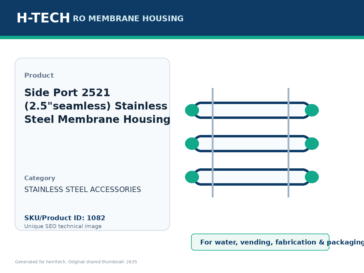 Side Port 2521 (2.5"seamless) Stainless Steel Membrane Housing