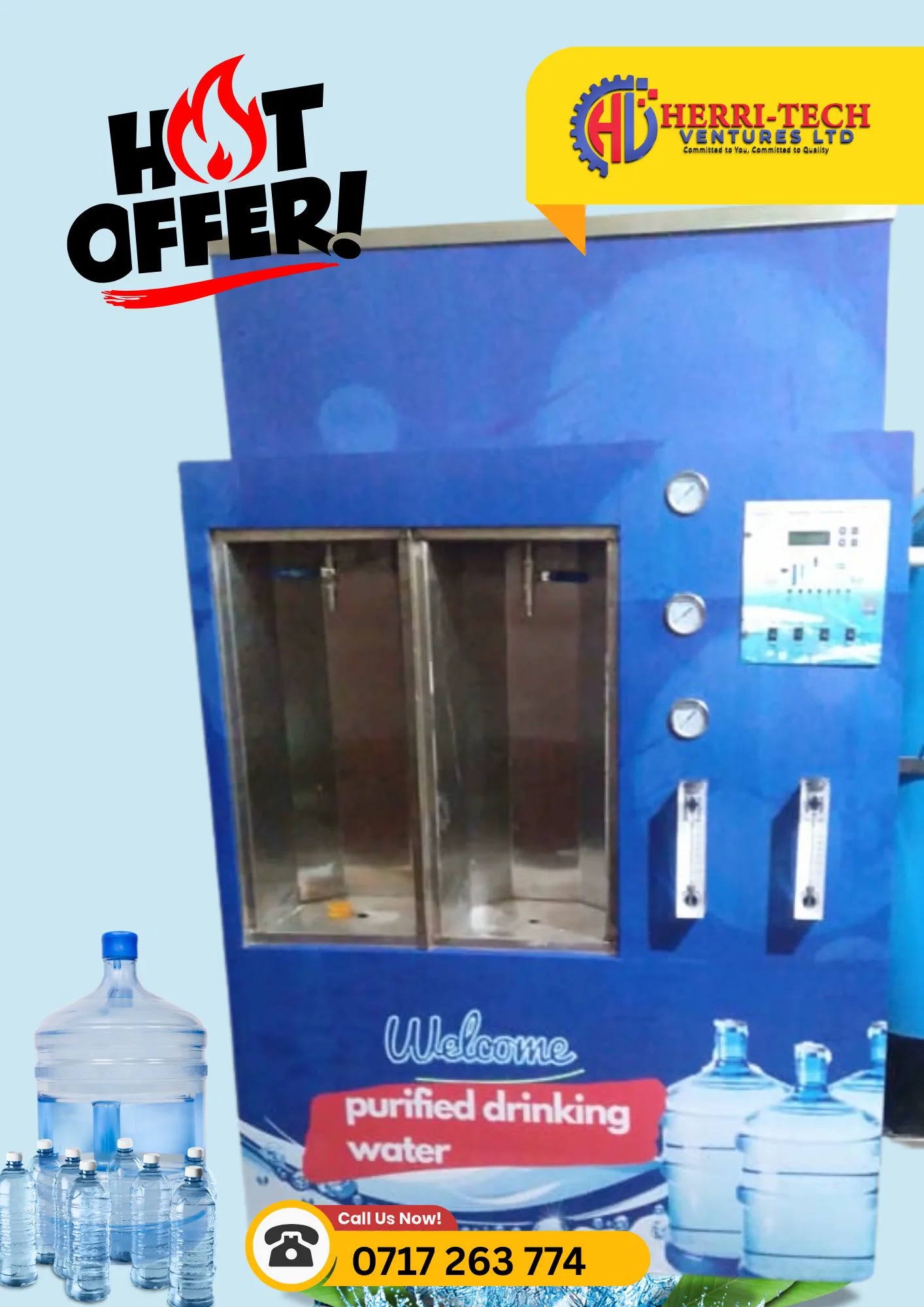 H-Tech RO Vending Station 1000 LPH