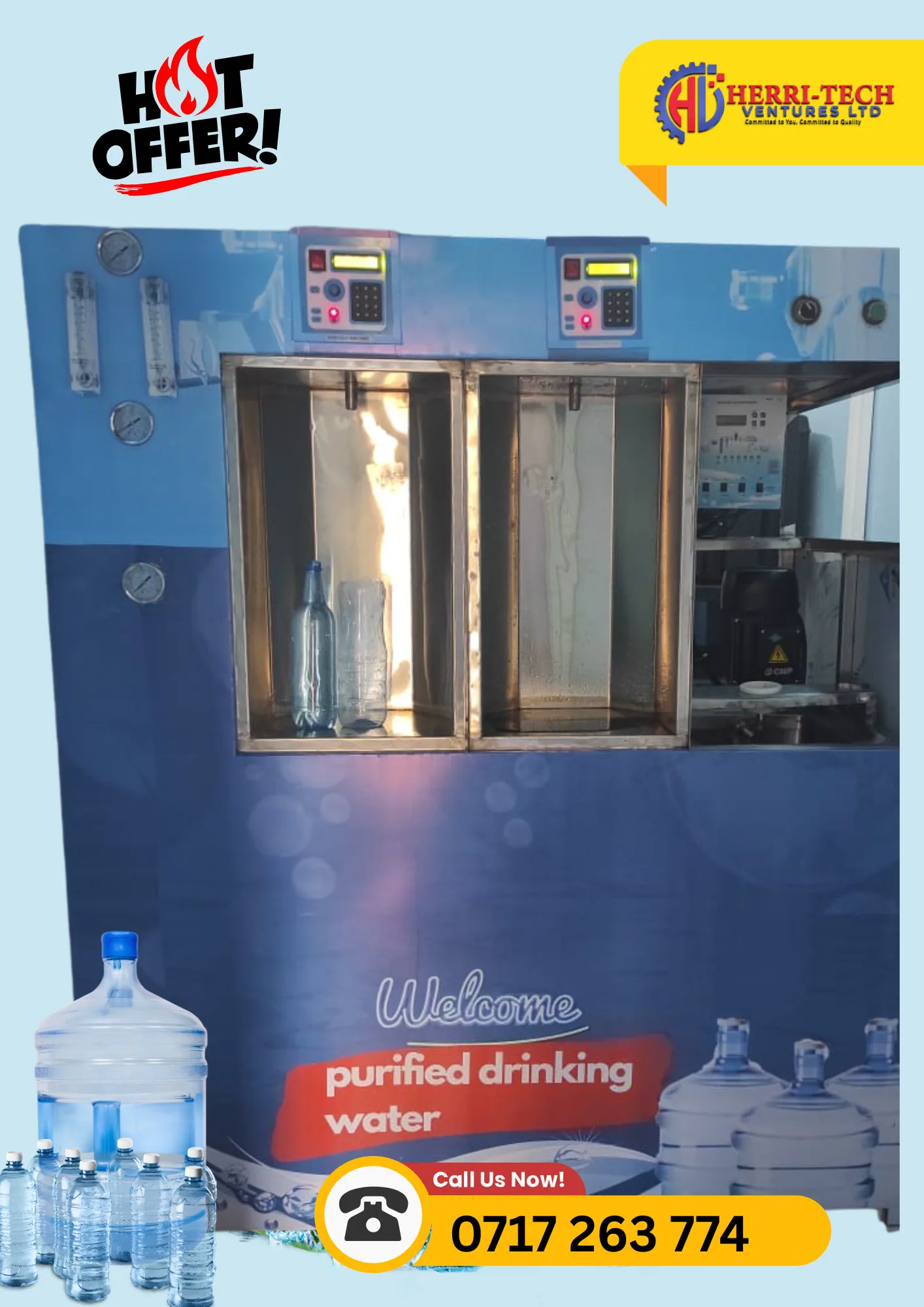 H-Tech RO Vending Station 500 LPH